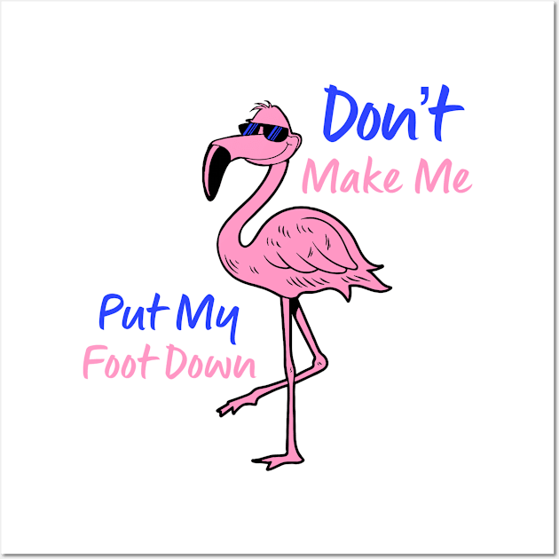 Funny Pink Flamingo Wall Art by alexwestshop